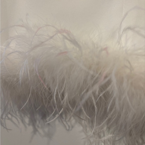 White Feather Trim Top - Picture 5 of 6